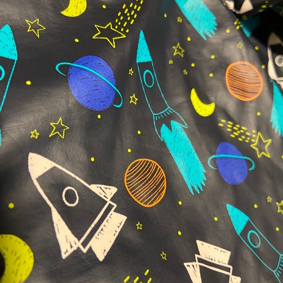 18 month raincoat space ship print - Picture 2 of 3